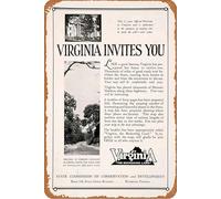 1929 Ad Richmond Virginia Tourism Land Conservation Sightseeing Travel NGM3 Retro Style Metal Tin Sign Home Cafe Bar Pub Decorazione da Parete Poster 20x30,5 cm