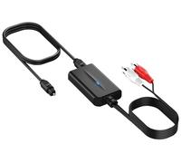 192kHz DAC - Convertitore audio digitale ad analogico, cavo audio digitale ottico a RCA, convertitore da SPDIF a RCA, con chipset amplificatore audio integrato per HDTV, DVD