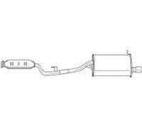 193 cv Silenziatore posteriore per BMW Z3 Roadster E36 2.8i 2793 cc 142 KW 193 C