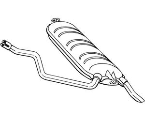 193 CV SILENZIATORE POSTERIORE PER MERCEDES T-Model S124 E 280 T KW 142
