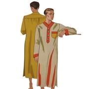 1930's Cucito Motivo: Uomo Comodo Camicia da Notte - Giropetto = 107cm (106.7cm)