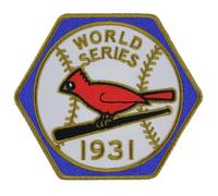 1931 St.Louis Cardinals Mondo Serie Maglia Toppa Second Championship Emblema