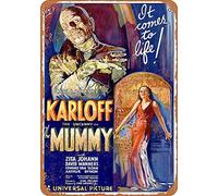 1932 The Mummy Movie 4 Targa in metallo 30,5 x 20,3 cm decorazione vintage retrò
