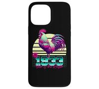 1933 Anno del Gallo Anni 80 Retro Vaporwave Zodiaco Cinese Custodia per iPhone 13 Pro Max