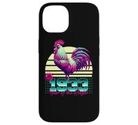 1933 Anno del Gallo Anni 80 Retro Vaporwave Zodiaco Cinese Custodia per iPhone 14