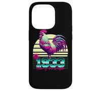 1933 Anno del Gallo Anni 80 Retro Vaporwave Zodiaco Cinese Custodia per iPhone 14 Pro