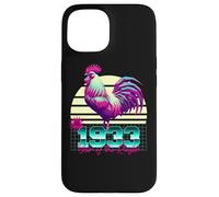 1933 Anno del Gallo Anni 80 Retro Vaporwave Zodiaco Cinese Custodia per iPhone 15