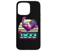 1933 Anno del Gallo Anni 80 Retro Vaporwave Zodiaco Cinese Custodia per iPhone 15 Pro Max