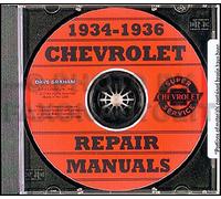 1934 1935 1936 Chevy Negozio Manuale Su CD Chevrolet Auto E Camion Riparazione