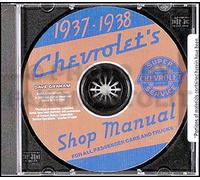 1937 1938 Chevrolet Cd-Rom Negozio Riparazione Manuale Auto E Camion Servizio
