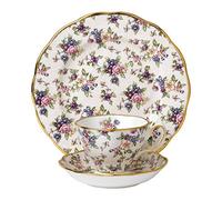 1940 Inglese Chintz Tazza e piattino//Piastra 20 cm, 3 Pezzi