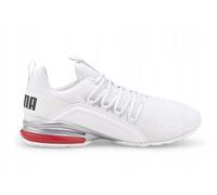 194384-08 Puma Uomo Axelion LS Bianco/Nero/Rosso Scarpe da Corsa Scarpe da...