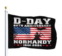 1944 D Day 2024 80Th Anniversary Bandiera Pirata 90X150Cm Decorative Stagionale Bandiera Da Esterno Bandiere Da Cortile Per Patio Decorazione Celebrazione