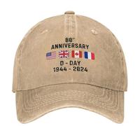 1944 D-Day 2024 80th Anniversary Normandy Casual Berretto da Baseball Bandiera Trucker Cappello Snapback Coppia Donne Cappellini da Baseball montati