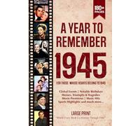 1945 A Year To Remember Birthday Book: Chronicles of Significant Historical Events, Nostalgic Ideal Gift for a Distinctive Birthday, Anniversaries or Special Occasion for Mom, Dad, Grandparent