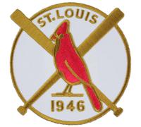 1946 st Louis Cardinals 6th MLB Mondo Serie Campioni Maglia Manicotto Toppa Logo