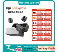 1948 eu Ship】DJI Mic Mini (2 TX + 1 RX + custodia di ricarica) microfono Wireless con cancellazione intelligente del rumore Audio di alta qualità DJI Mic Mini