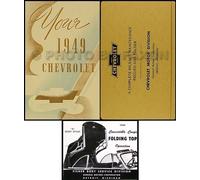 1949 Chevrolet Styleline Convertible Owner Manuale Set Di 3 Con Busta Chevy