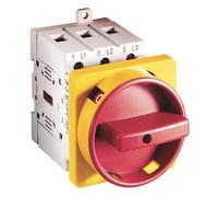 194E-A40-1756-6N = 194E-A40-1756+194L-HE6N-175, interruttore di carico, aperto - base/guida DIN, Off-ON 90°, 40A, 6 poli, fornito con un Attuatore di tipo N rosso/giallo, confezione originale, mai