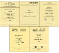 1950 1951 1952 Jeep M38 5 Libro Set Negozio Manuali E Parti Willys Servizio