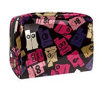 1950S Atomic Vintage Cosmetic Bag per le donne carino moda borsa impermeabile trucco borsa spaziosa viaggio toilette sacchetto regali ragazze, Multicolore 07, 18.5x7.5x13cm/7.3x3x5.1in, Beauty Case