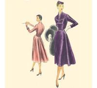 1950s Cucito Motivo, Donna Abito , one piece - Busto = 86.4cm (86cm)