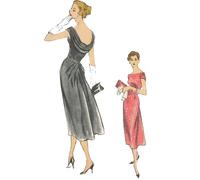 1950's Cucito Motivo: Vogue Elegante Abito da Sera - Busto = 96.5cm (97cm)