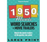 1950s Movie Word Searches + Movie Trailers; Watch the movie trailers of the puzzles you solve! (Large Print): Compact Edition: For Adults, Seniors and Teens who Love Word Search Puzzles and Movies!