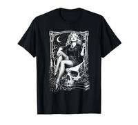 1950s Retro Pinup Ragazza Punk Alt Grunge Scuro Goth Estetica Maglietta