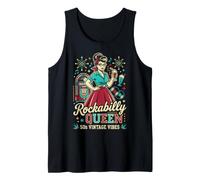 1950s Retro Rockabilly Pinup Vintage Style for Women Canotta