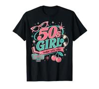 1950s Retro Rockabilly Pinup Vintage Style for Women Maglietta