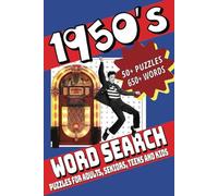 1950s Word Search Puzzle Book: Word Searches with Easy to Read Print about music, social trends, people and More |6X9 inches, 110 pages| 50+ Puzzles ... Gift for Vacations, Holidays and Free Times