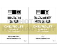 1953-1979 Corvette Master Parti Catalogo Illustrato Chevrolet Libro Manuale