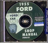 1955 Ford Auto Riparazione Negozio Manuale CD Thunderbird Fairlane Mainline