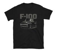 1956 F-100 Classic Pickup Truck T-Shirt Vintage American Hot Rod Tee Gift, Nero , L