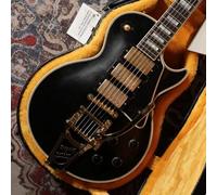 1957 LP Custom 3PU Bigsby Ebony Light Aged #73840 - Chitarra elettrica personalizzata