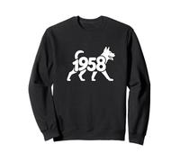 1958 Cane - Anno Zodiacale Cinese Personalizzato Word Art Felpa