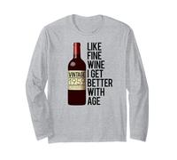 1959 Come Il Vino FINE I Get Better with Age Birthday Meme Maglia a Manica