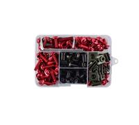 195PCS Carenatura Bullone Kit Viti Corpo Per RSV Per Tuono 1000 1000R Per Mille Per RSV4 Per RS 50 125 250 Bullone(Red)