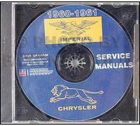 1960-1961 Chrysler Riparazione Negozio Manuale CD Nuovo Yorker Imperial Windsor