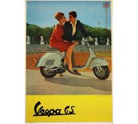 1960ca Manifesto Originale "Vespa GS - Ted Windsor al Foro Italico" Anonymous