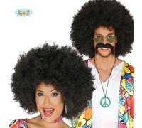 1960s 1970s Jumbo Afro Costume Parrucca Nera Disco Afro 1980s Parrucca Fg