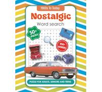 1960s to today nostalgic word search: Puzzle for adults, seniors, and teens