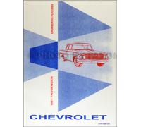 1961 Chevrolet Ingegneria Libro Impala Bel Aria Biscayne Corvair Corvette Chevy