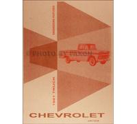 1961 Chevy Camion Ingegneria Manuale Pickup Suburban Big Camion Corvan Chevrolet