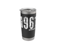 1961 Edizione Limitata Retro Grunge Distressed Compleanno Bicchiere termico in acciaio inox doppia parete