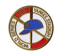 1961 New York Yankees Stadio Mondo Serie Maglia Manicotto Toppa MLB Logo