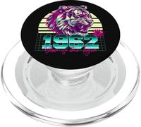 1962 Anno della Tigre Retro Vaporwave Tramonto Zodiaco Cinese PopSockets PopGrip per MagSafe