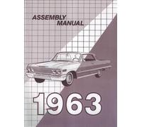 1963 Chevy Fabbrica Montaggio Manuale 63 Impala Bel Aria Biscayne E Ss Chevrolet