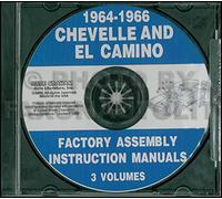 1964-1965-1966 Chevelle E El Camino Montaggio Manuale CD Chevy Chevrolet Malibu